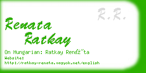 renata ratkay business card